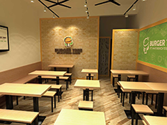 餐饮空间设计案例：汉堡树汉堡餐厅空间设计