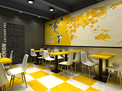 餐饮空间设计案例：阿满鸡排餐厅空间设计